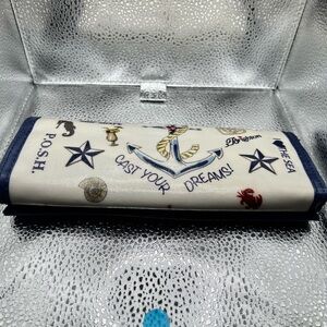 Brighton Nautical Wallet with Blue and Silver Accents